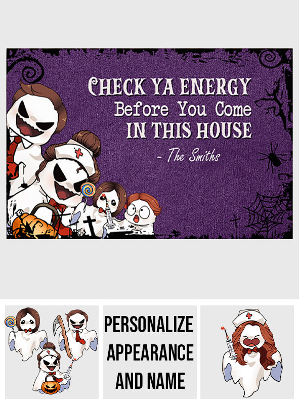 Check Ya Energy – Personalisierte Familien-Fußmatte