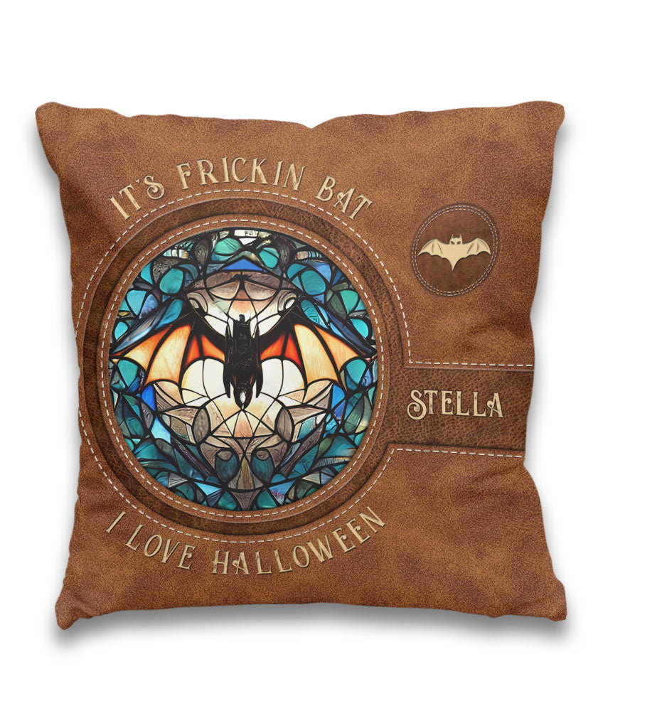 Es ist verdammt nochmal Fledermaus, ich liebe Halloween – Personalisiertes Hexen-Kissen