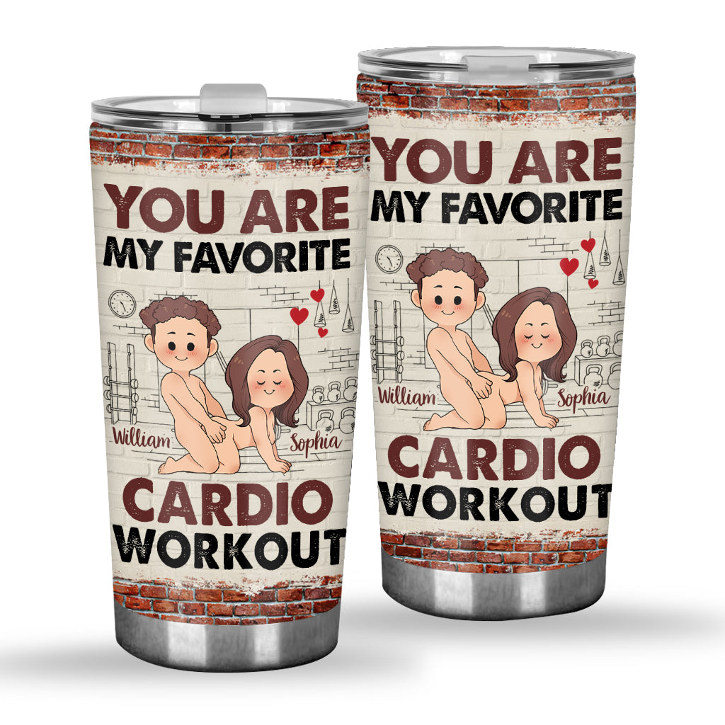 Cardio-Workout – Personalisierter Paar-Trinkbecher