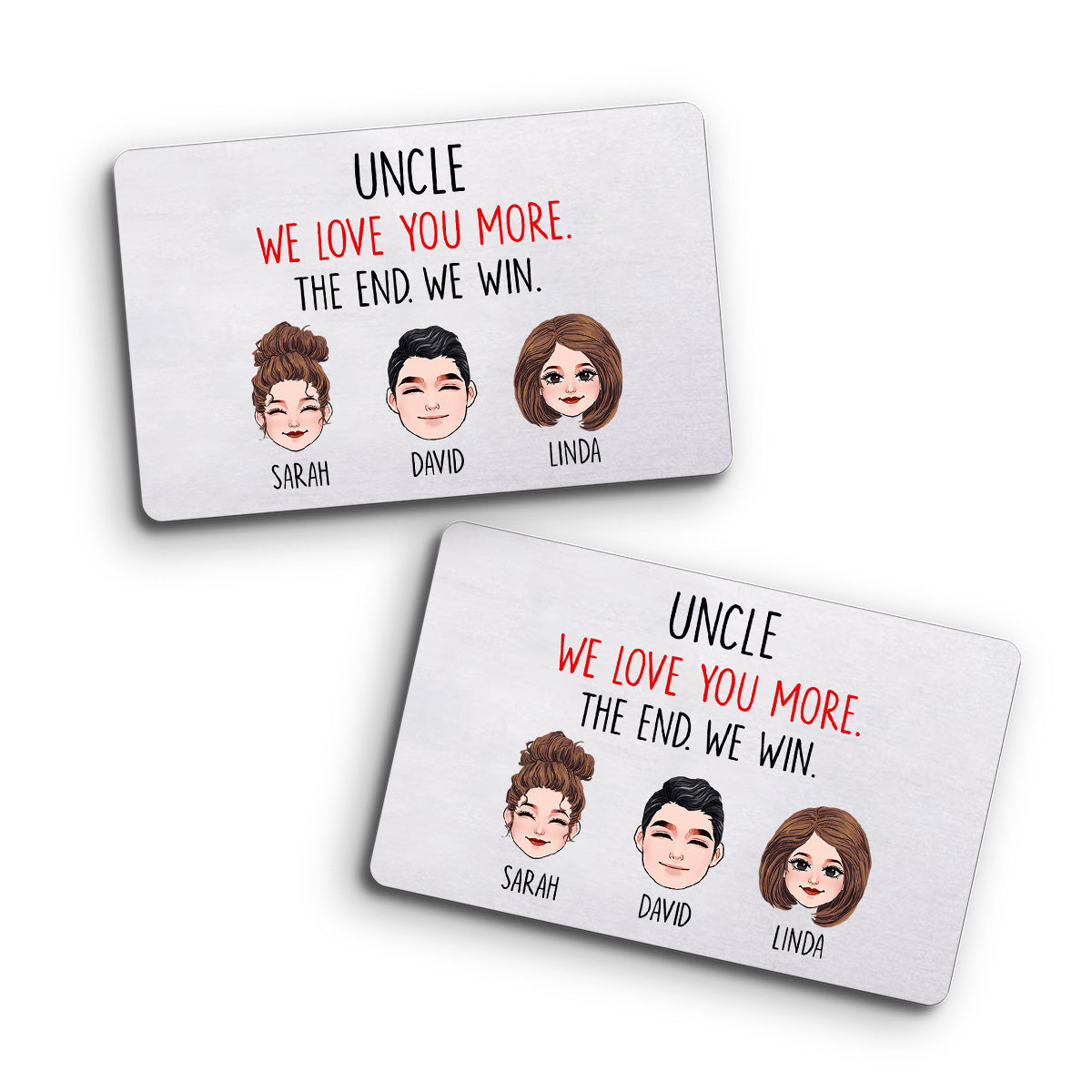 Papa, ich hab dich lieb! – Geschenk für Papa, Oma, Opa, Mama, Onkel, Tante, Freund, Bruder, Schwester – Personalisierte Brieftaschenkarte