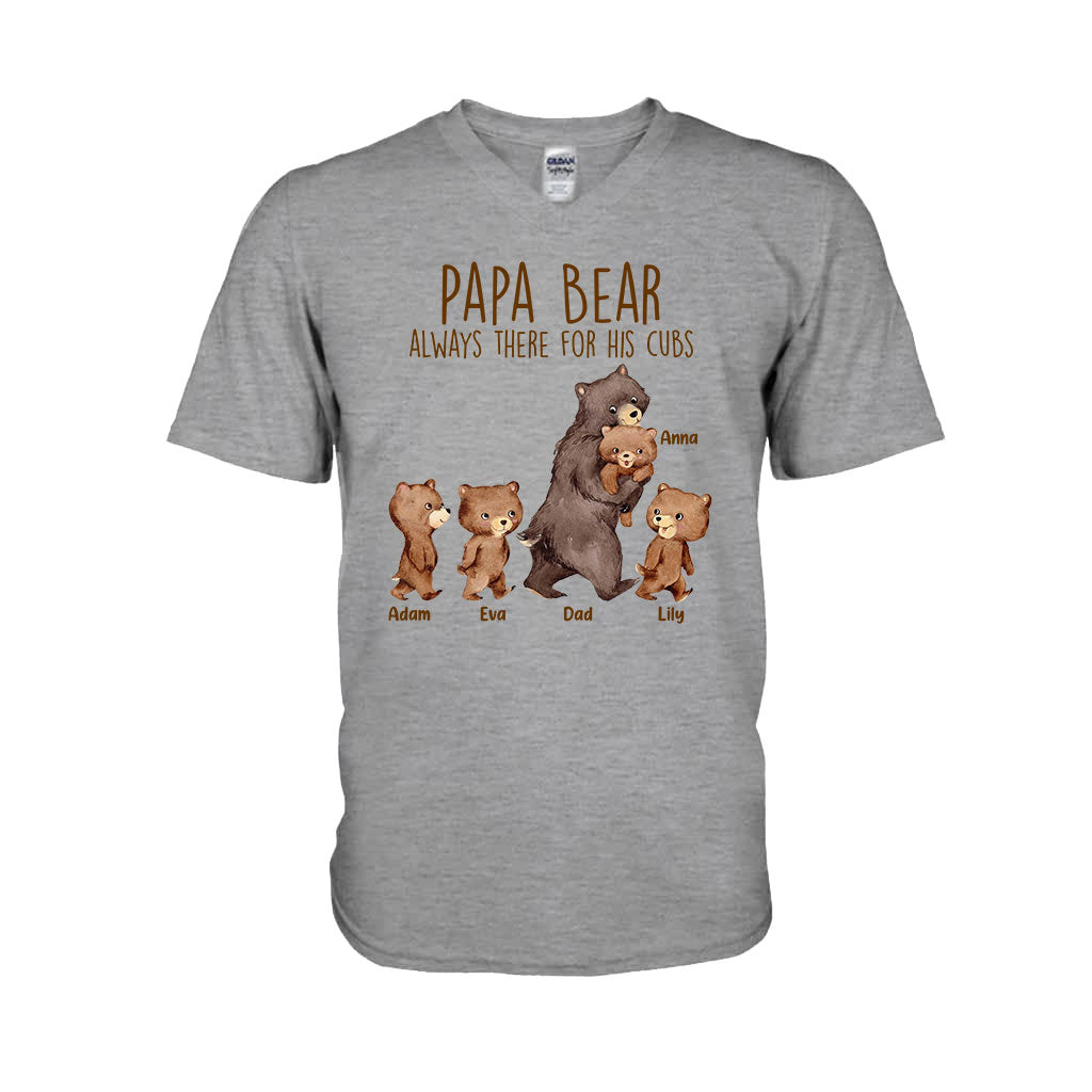 Papa Bär – Geschenk für Papa, Opa, Onkel, Bruder – Personalisiertes T-Shirt und Hoodie