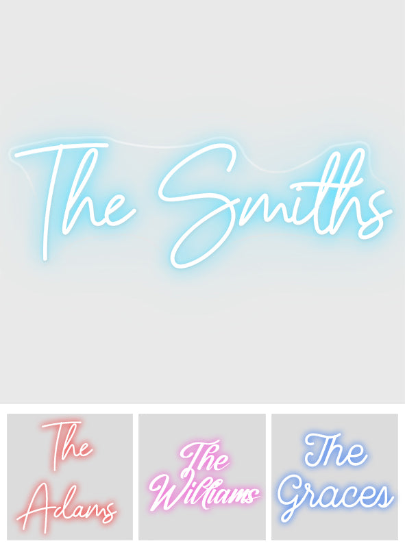 Individueller Text – Personalisierte Familien-Neonreklame