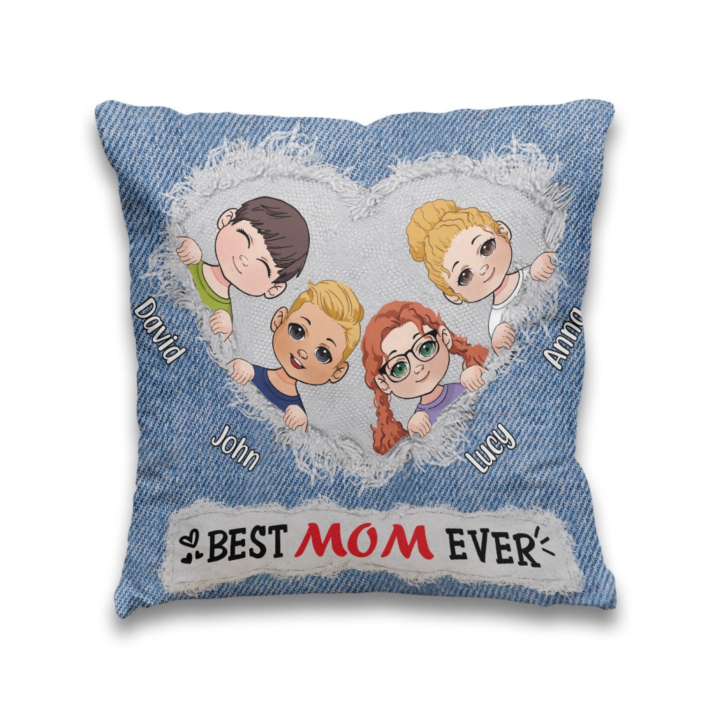 Beste Mama aller Zeiten – Personalisiertes Mutterkissen