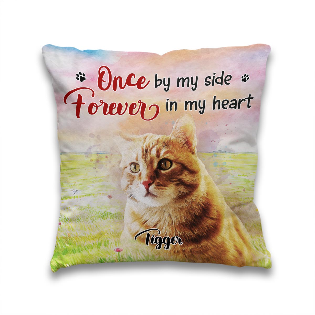 Forever In My Heart - Personalized Dog Throw Pillow