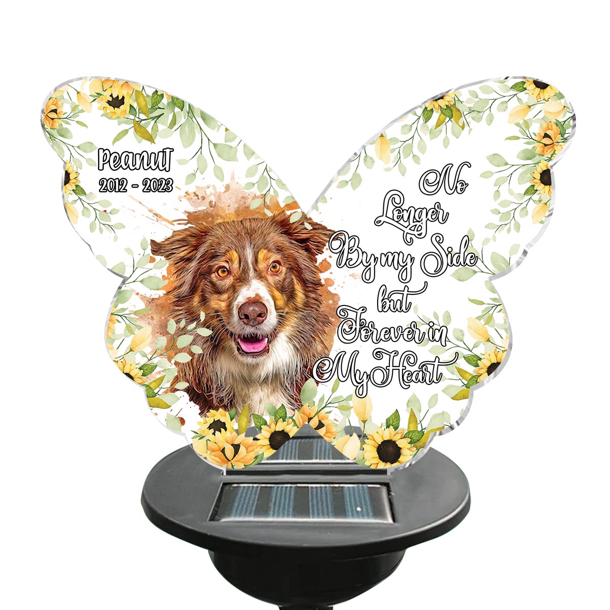 Wenn Liebe dich hätte retten können – Personalisierte Solar-Gartenleuchte für Hunde