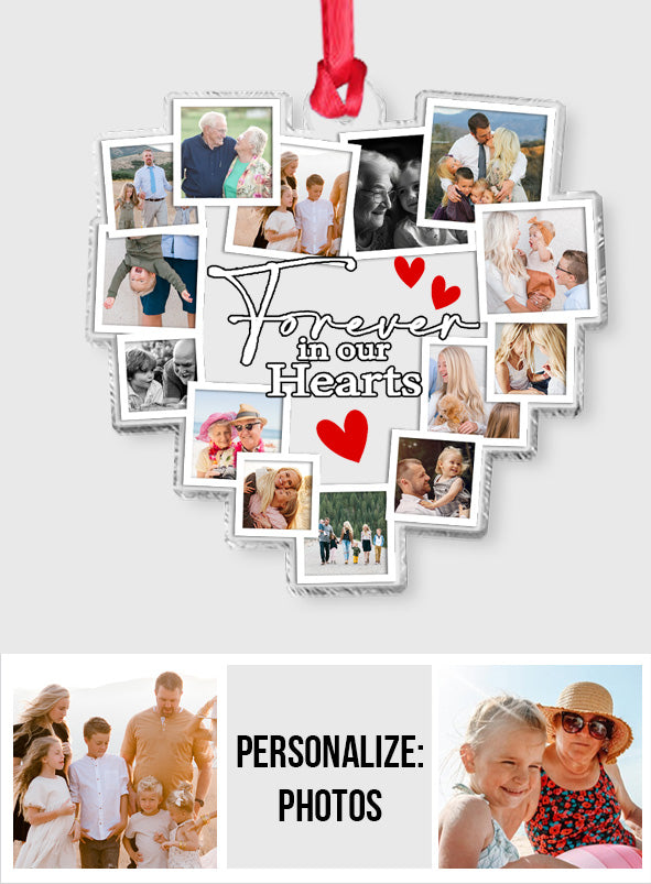 Forever In My Heart - Personalized Memorial Transparent Ornament
