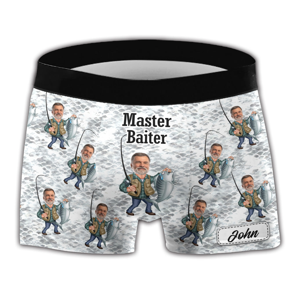 Master Baiter – Personalisierte Angel-Boxershorts für Herren