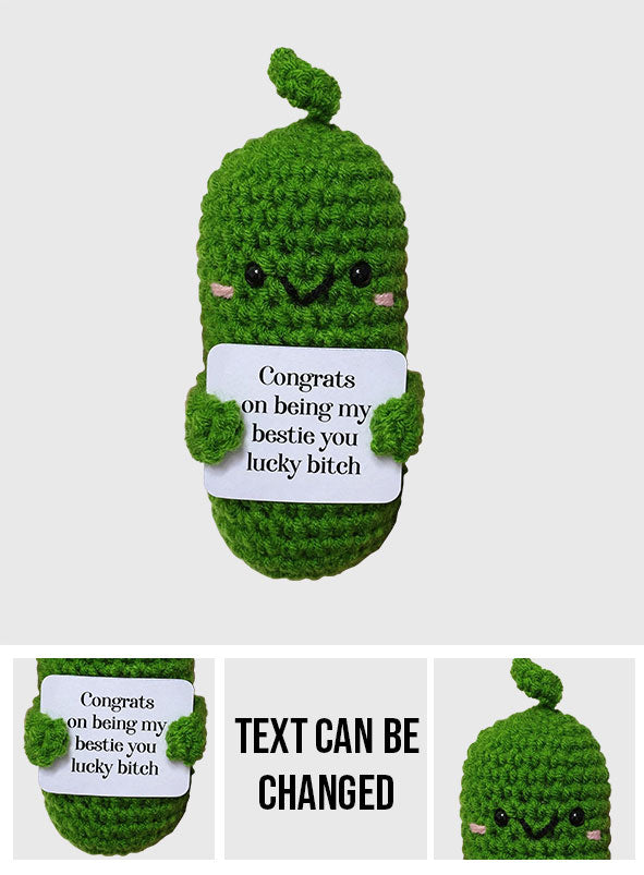 Glückwunsch, dass du meine beste Freundin bist – Geschenk für eine Freundin – Personalisierte handgestrickte Figur