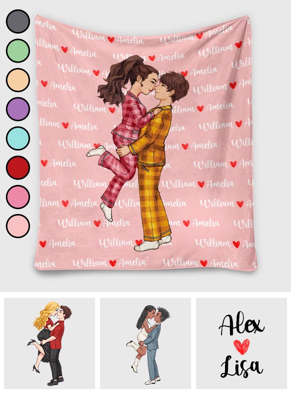 Ich liebe dich für immer – Geschenk für Ehemann, Ehefrau, Freundin, Freund – Personalisierte Decke