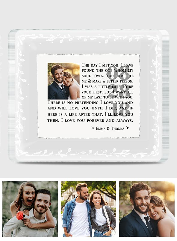 Ich liebe dich – Personalisierte Acrylplakette in individueller Form für Paare