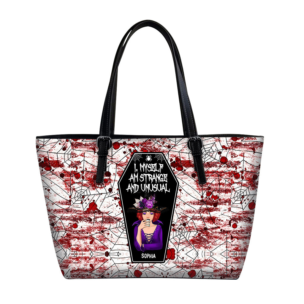 Ich selbst bin seltsam und ungewöhnlich – personalisierte Hexen-Ledertasche