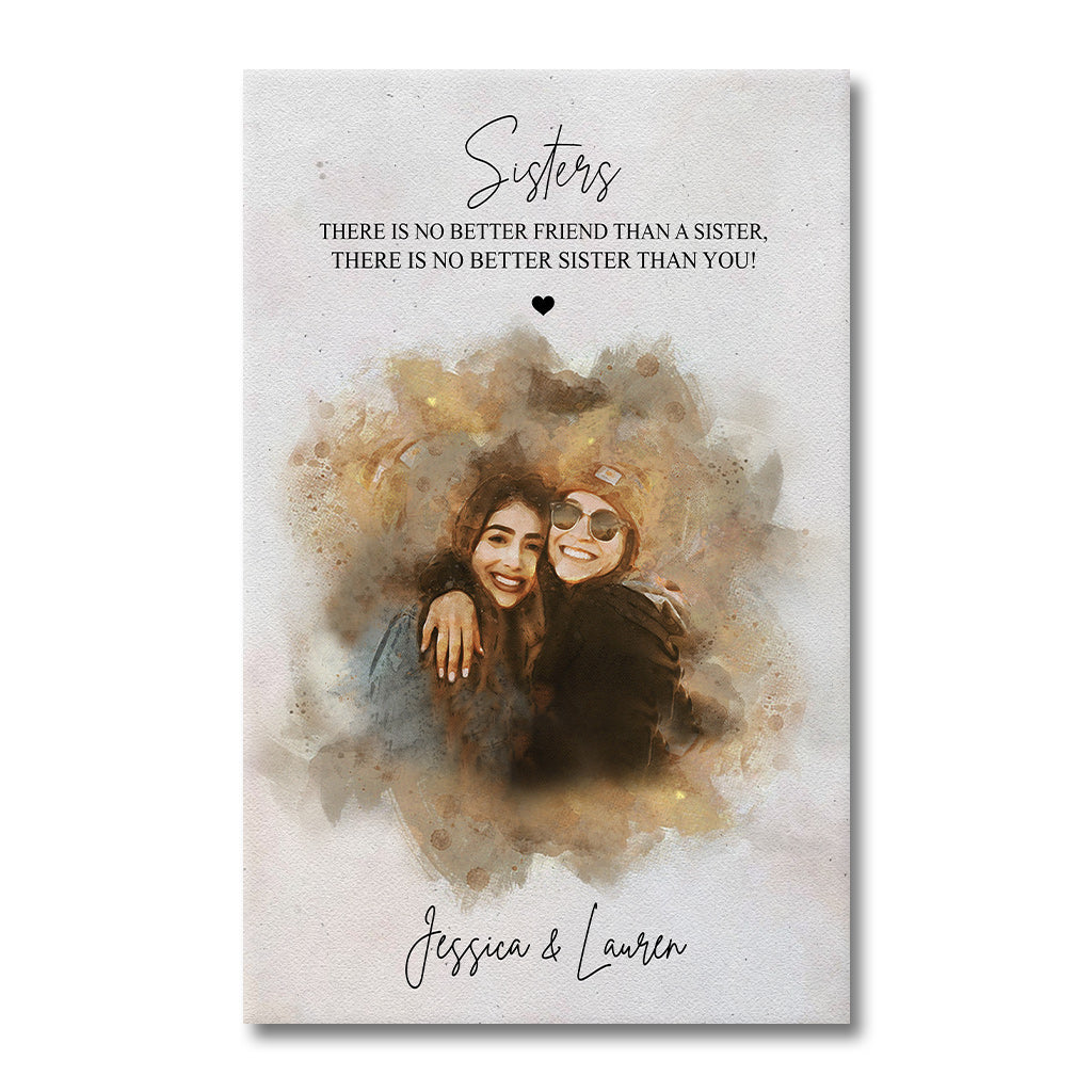 Kein besserer Freund – Personalisierte Leinwand und Poster für Geschwister