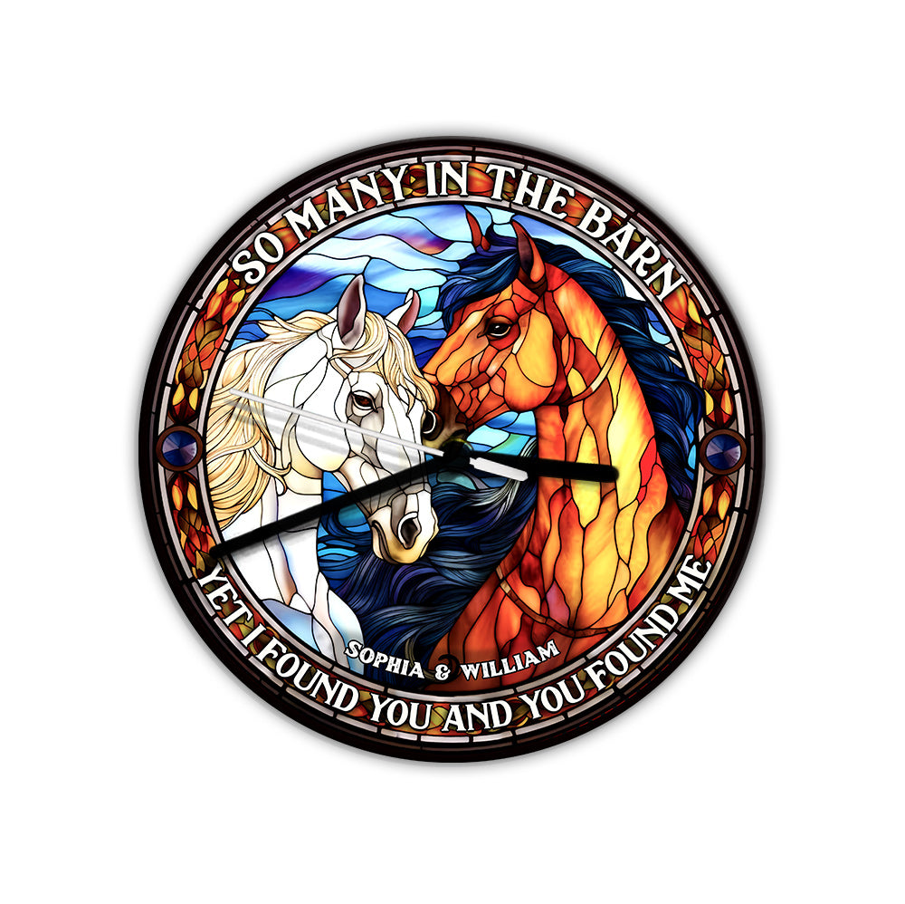 So Many In The Barn - Horse gift for husband, wife, boyfriend, girlfriend - Personalized Wall Clock