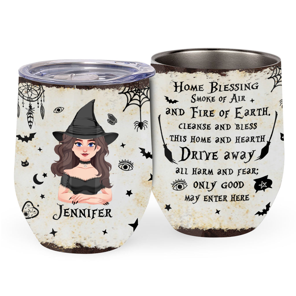 Home Blessing - Personalized Witch Wine Tumbler