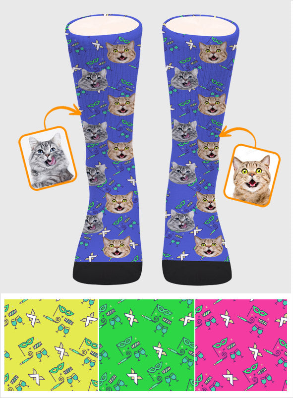 Individuelles Katzenmotiv - Personalisierte Socken