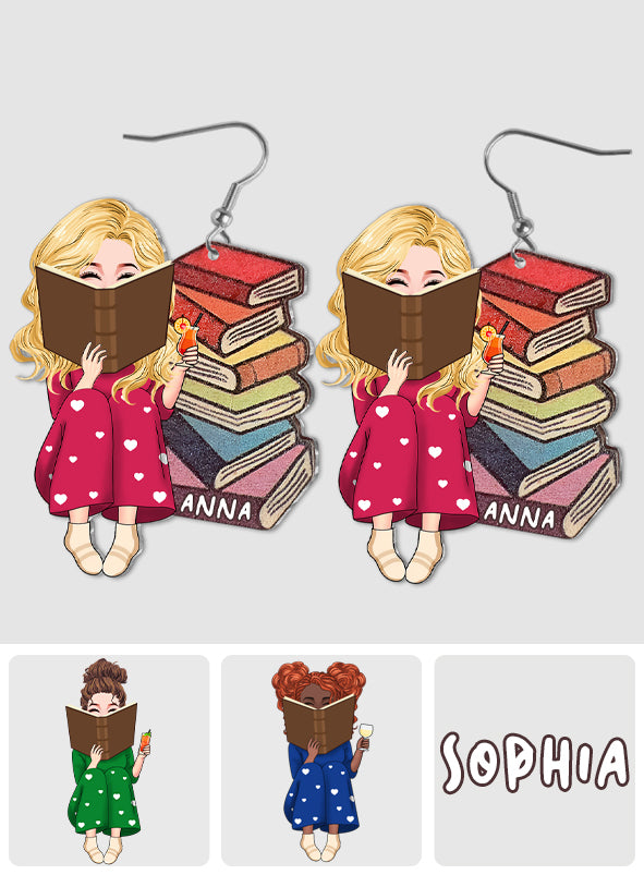 Individuelle Porträt-Ohrringe für Bücherliebhaber – Personalisierte Buch-Ohrringe