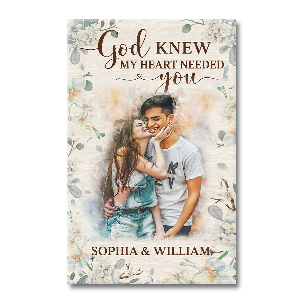 Aquarell-Paar – Personalisierte Leinwand und Poster für Paare