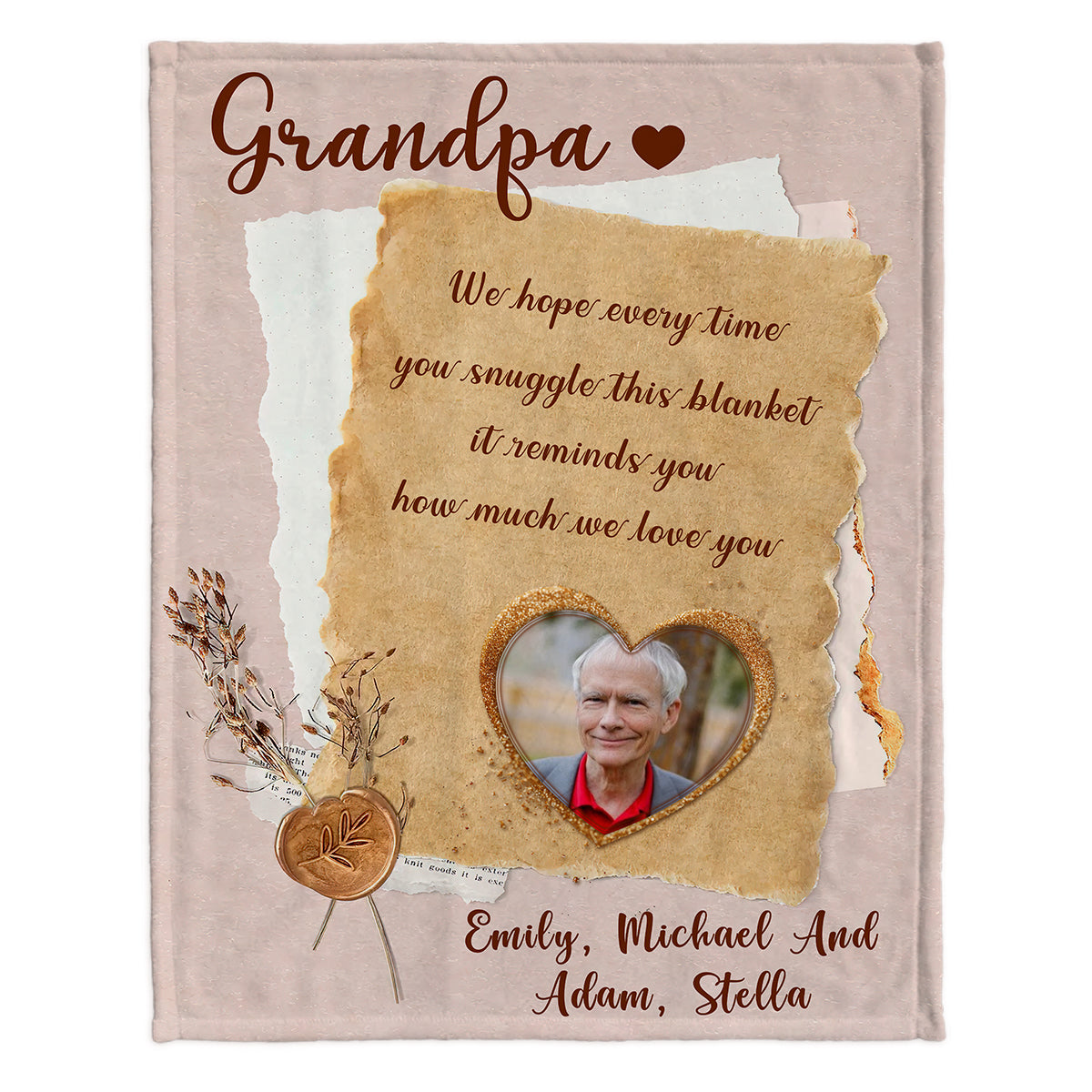 Grandma Mama - Gift for grandma, mom, dad, grandpa, aunt, uncle, sister, brother, husband, wife, friend - Personalized Blanket