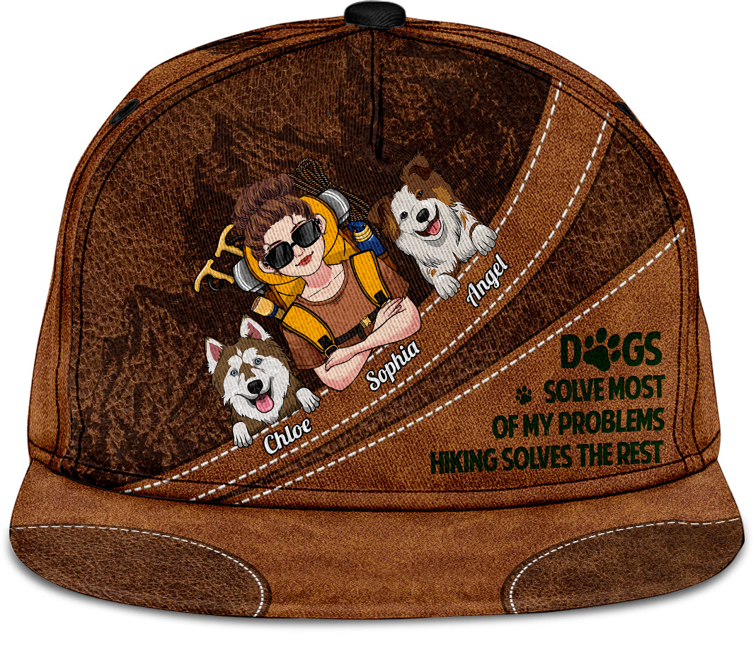 Wandern und Hunde – Personalisierte Wander-Snapback-Kappe