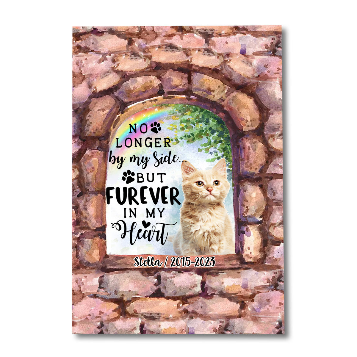 Nicht mehr an meiner Seite – Personalisierte Hundeleinwand und Poster
