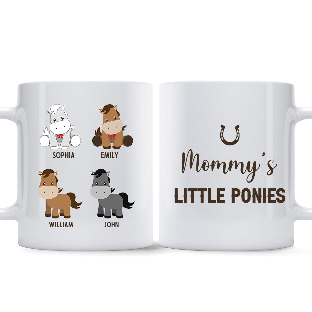 Daddy's Little Ponies – Pferdegeschenk für Papa, Opa, Ehemann, ihn – Personalisierte Tasse