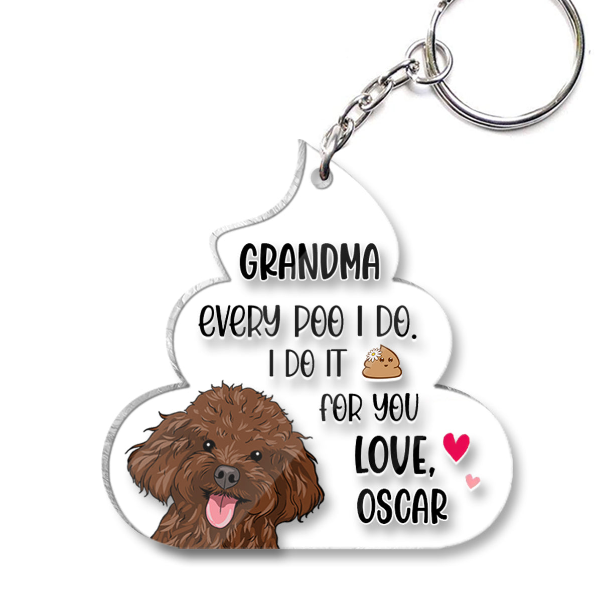 Jeder Hundehaufen, den ich für dich mache – Hundegeschenk für Hundeliebhaber – Personalisierter Schlüsselanhänger