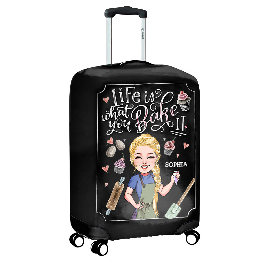 Life Is What You Bake It - Personalized Baking Luggage Cover