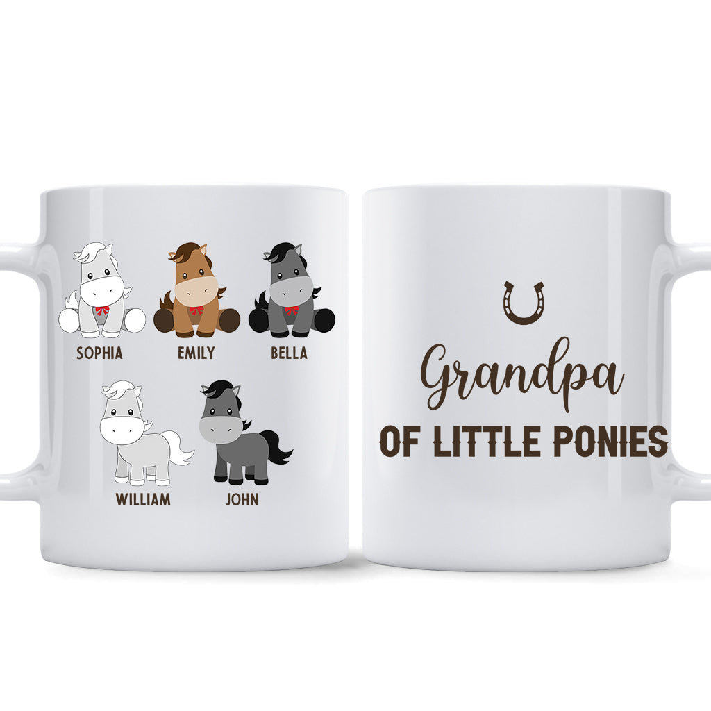 Daddy's Little Ponies – Pferdegeschenk für Papa, Opa, Ehemann, ihn – Personalisierte Tasse