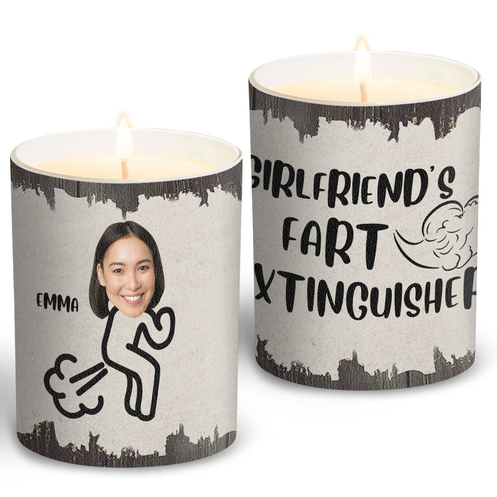 Furzlöscher – Geschenk für Papa, Oma, Opa, Mama, Onkel, Tante, Sohn, Tochter, Bruder, Schwester, Enkelin, Enkel, Ehemann, Ehefrau, Freund, Freundin, Freund – Personalisierte Kerze mit Holzdeckel