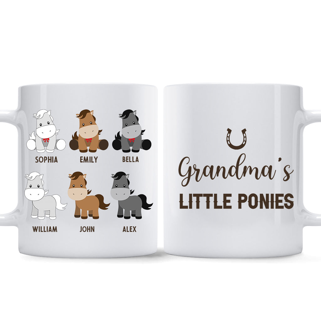 Daddy's Little Ponies – Pferdegeschenk für Papa, Opa, Ehemann, ihn – Personalisierte Tasse