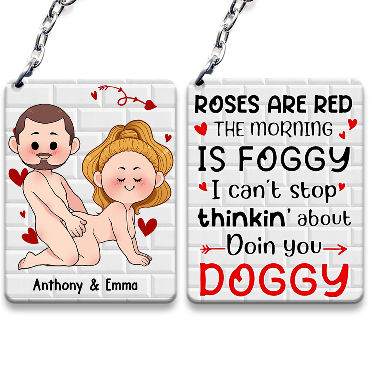 I Just Want You To Be Happy - Couple gift for husband, wife, boyfriend, girlfriend - Personalized Keychain