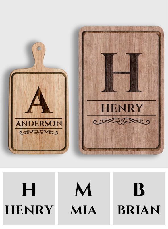 Graviertes Holzschneidebrett – Personalisiertes Kochschneidebrett