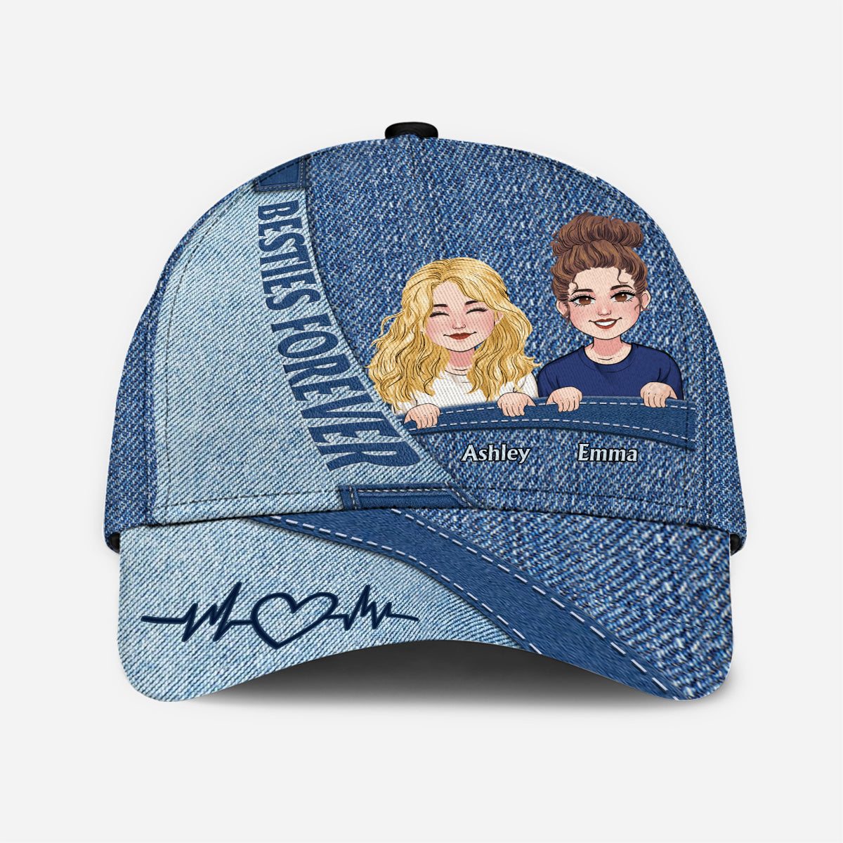Für immer beste Freundinnen – Personalisierte Bestie Classic Cap