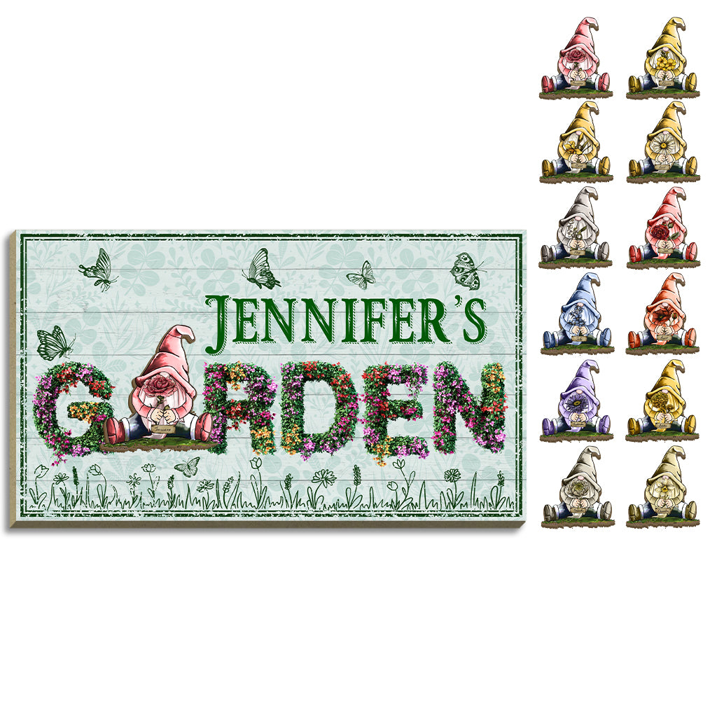 Willkommen in meinem Garten – Personalisiertes, austauschbares Gartenschild aus Holz