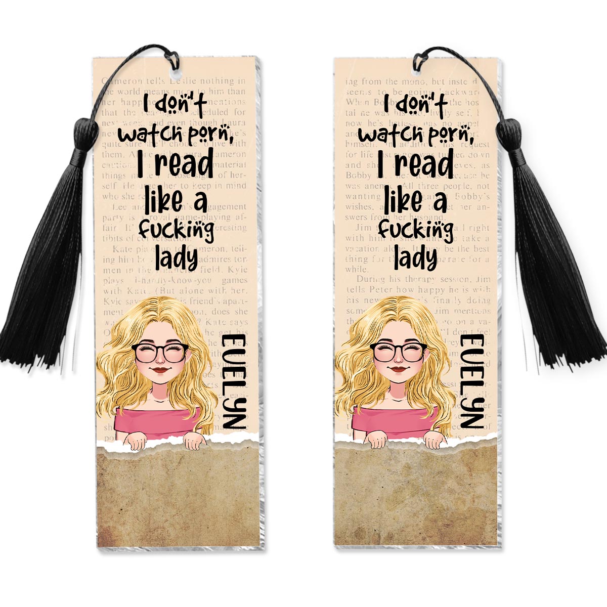 Ich schaue kein P - Personalisiertes Lesezeichen (beidseitig bedruckt)