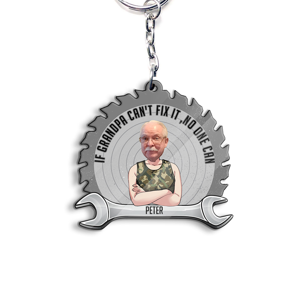 Wenn Papa es nicht reparieren kann – Geschenk für Papa, Opa – Personalisierter Schlüsselanhänger