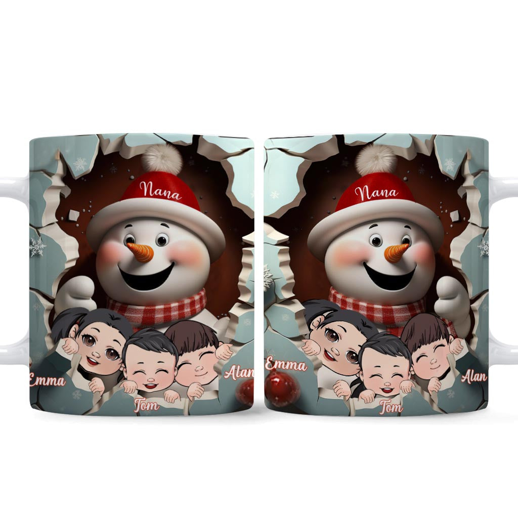 Schneemann-Oma/Nana/Mimi/Gigi... - Personalisierte Oma-Tasse
