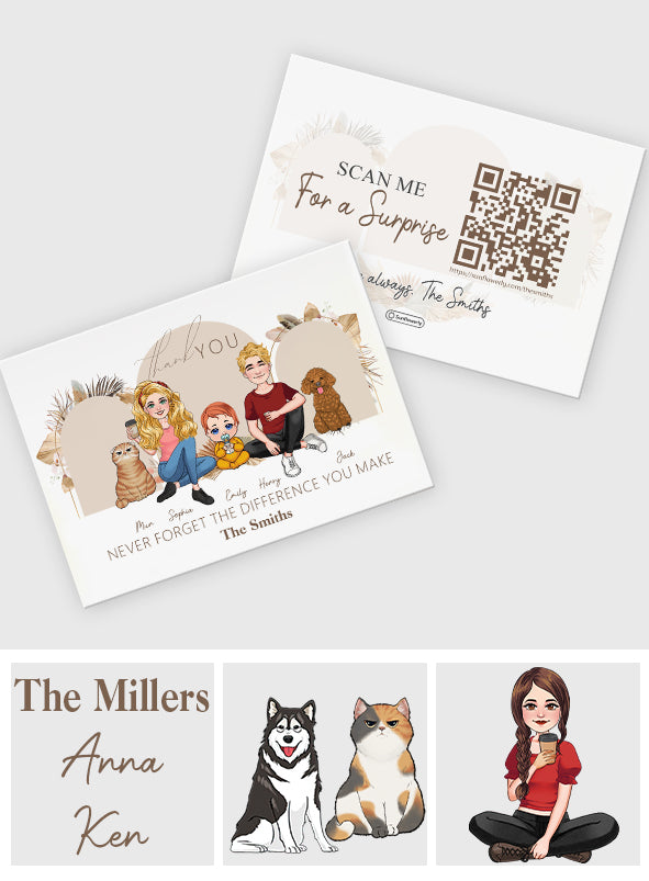 Thank You - Personalized QR Greeting Card