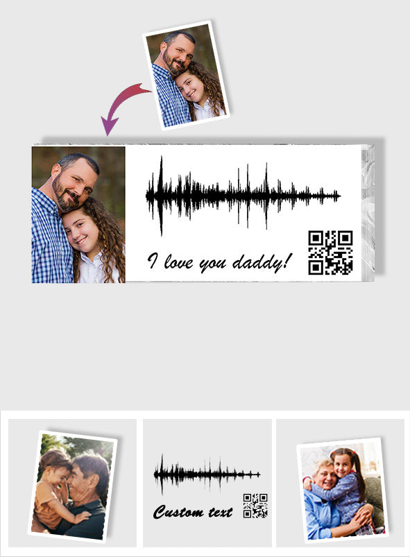 Ich liebe dich, Papa – Geschenk für Stiefvater – Personalisierte Acrylplakette in individueller Form