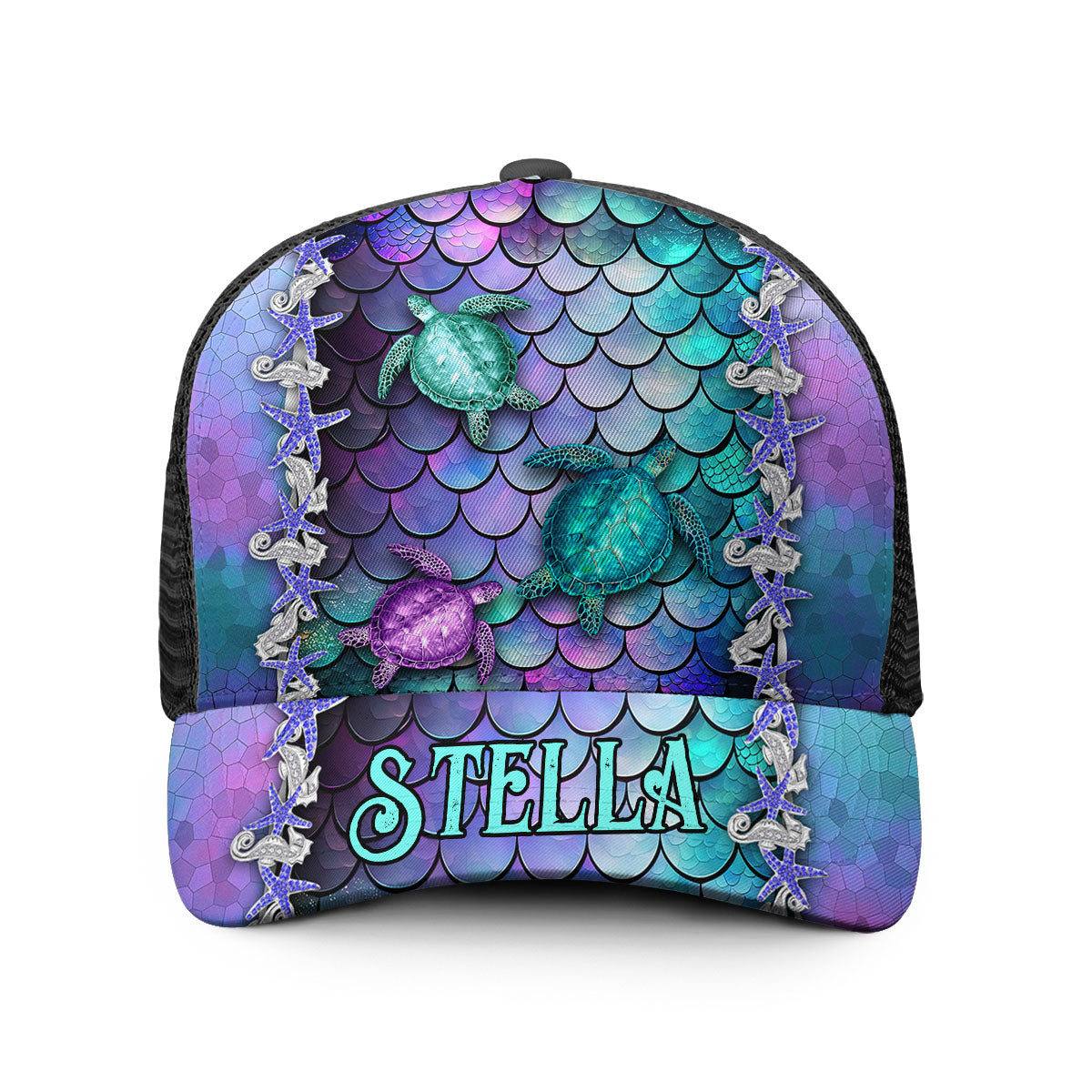 Legend Of The Blue Ocean - Personalized Turtle Trucker Hat