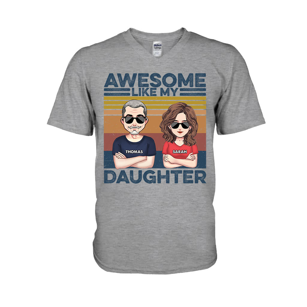 Wie der Vater, so der Sohn – Geschenk für Papa – Personalisiertes T-Shirt und Hoodie