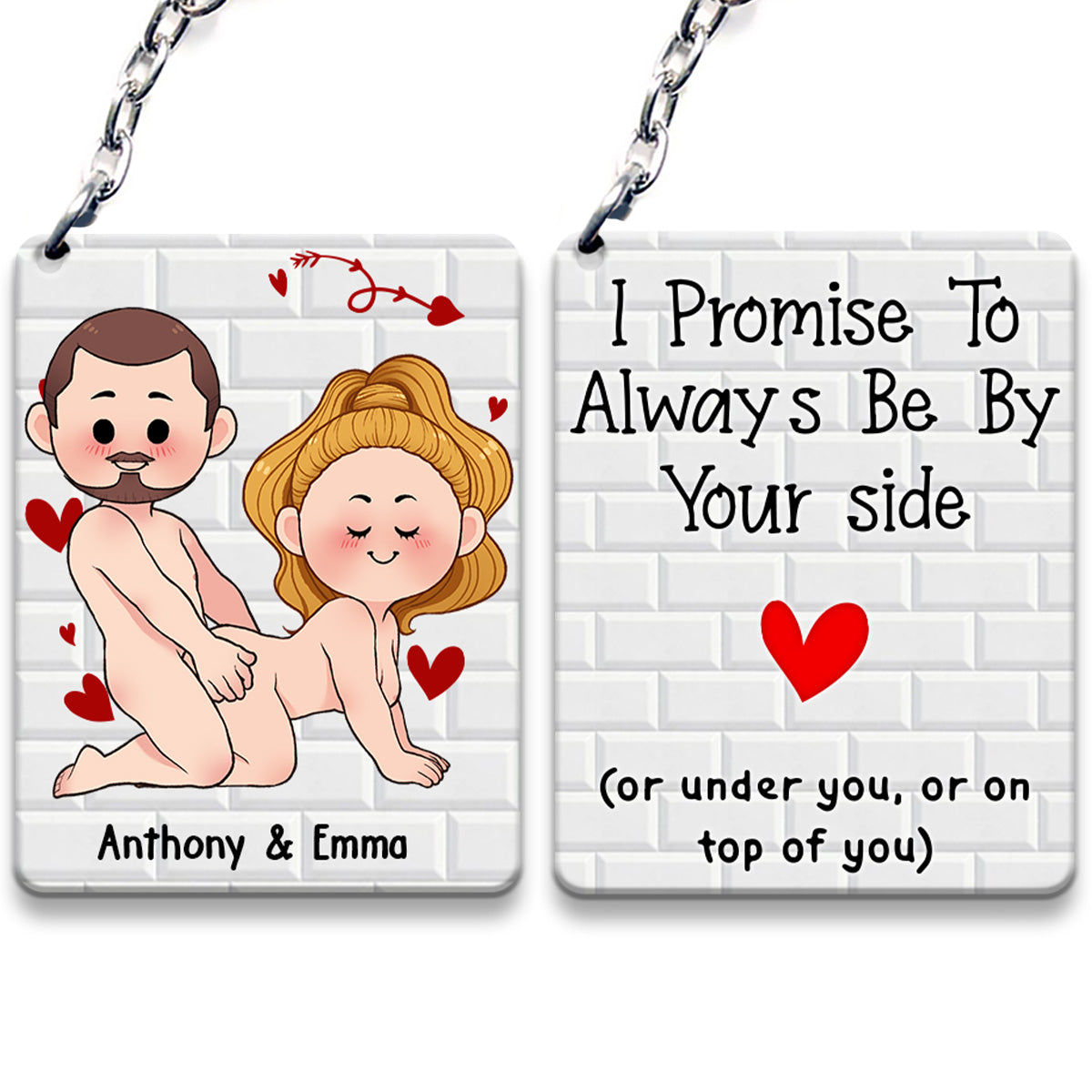 I Just Want You To Be Happy - Couple gift for husband, wife, boyfriend, girlfriend - Personalized Keychain