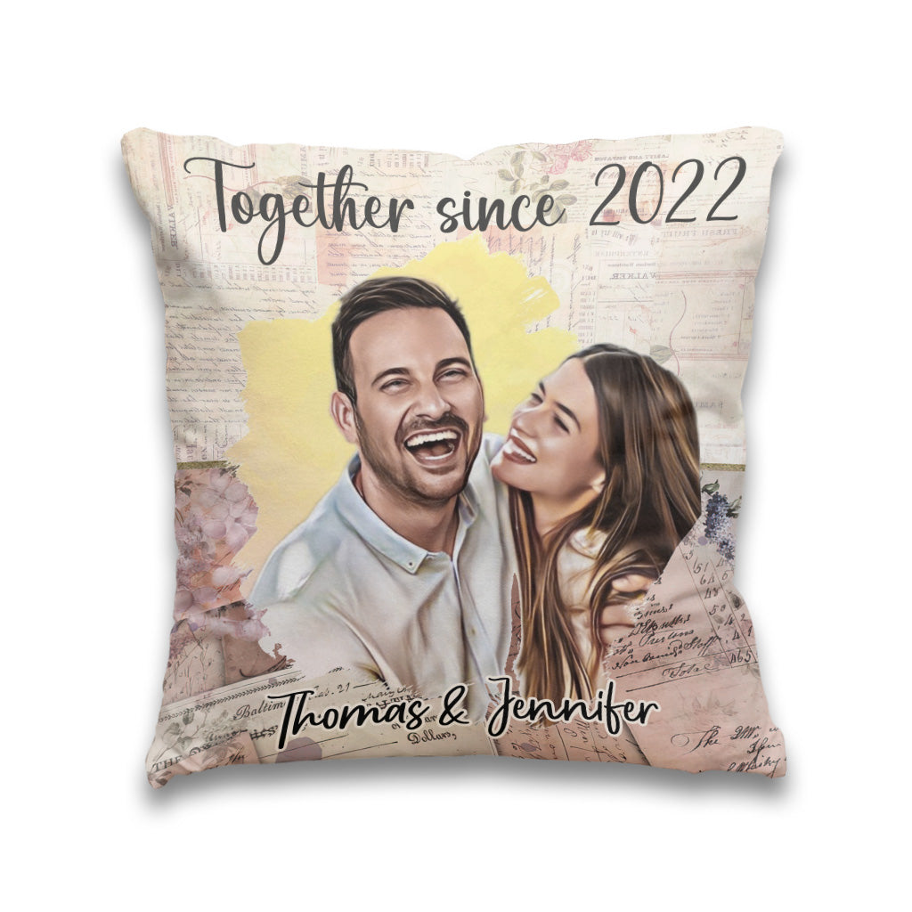 Together Since - Personalized Couple Throw Pillow