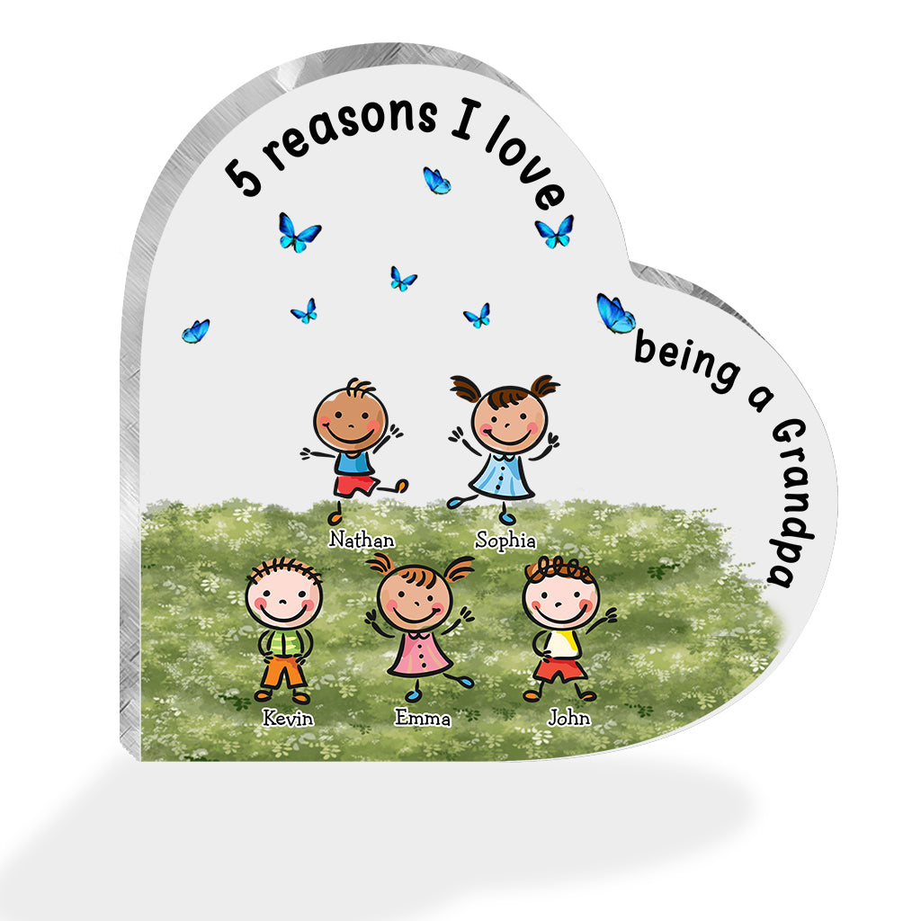 Liebe Oma sein – Geschenk für Oma, Mama, Tante, Opa – Personalisierte Acrylplakette in individueller Form