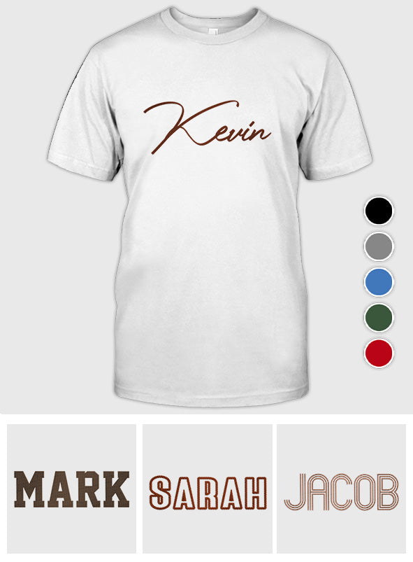 Personalisiertes T-Shirt mit individuellem Namen für Ihren Enkel – bestickt