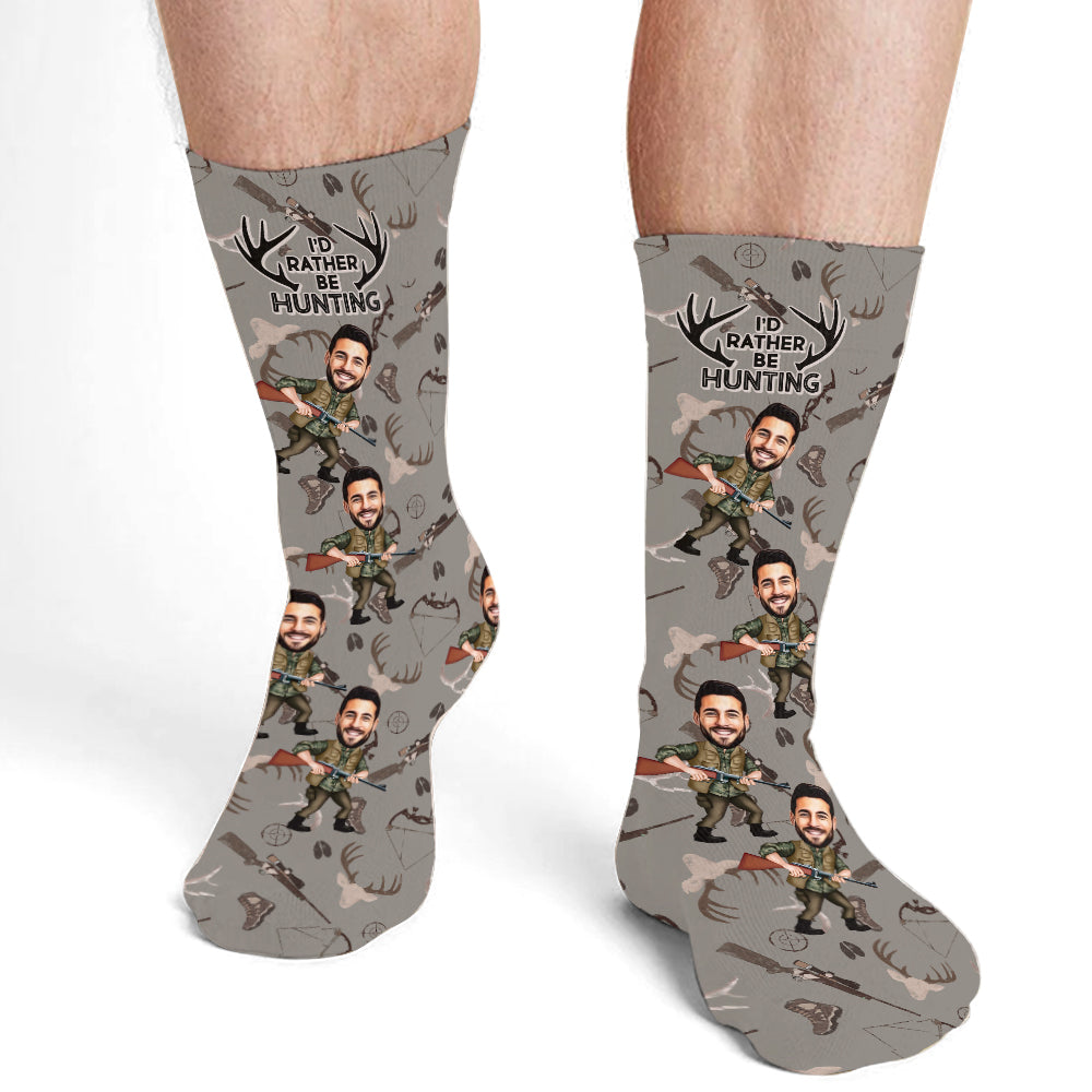 Lustige Jagd-Socken mit Foto – personalisierte Jagdsocken