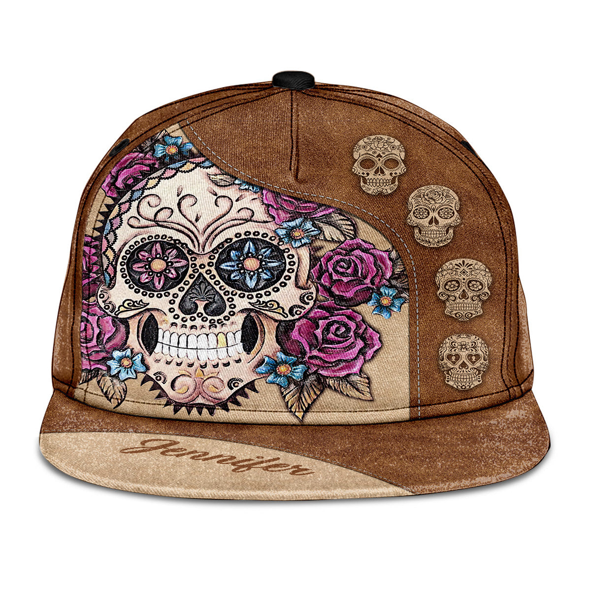 Liebe Totenköpfe – Personalisierte Totenkopf-Snapback-Kappe