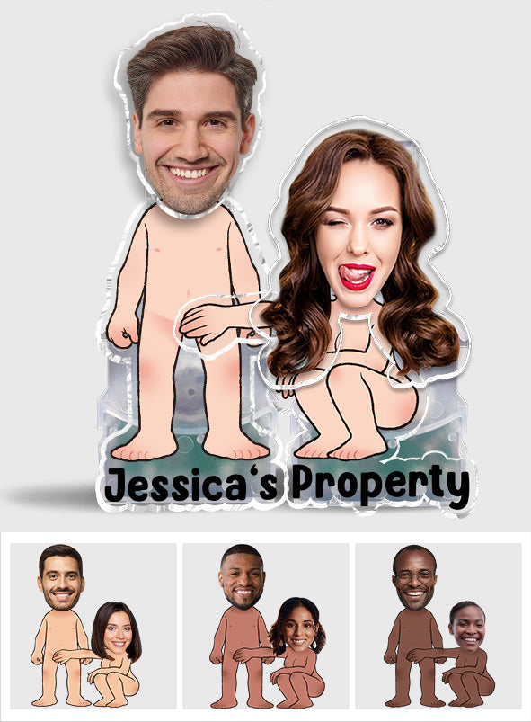Her Property - gift for husband, wife, boyfriend, girlfriend - Personalized Custom Shaking Head