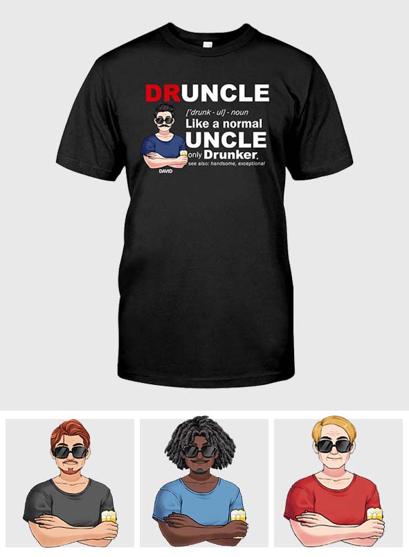 Druncle – Personalisiertes Onkel-T-Shirt & Hoodie