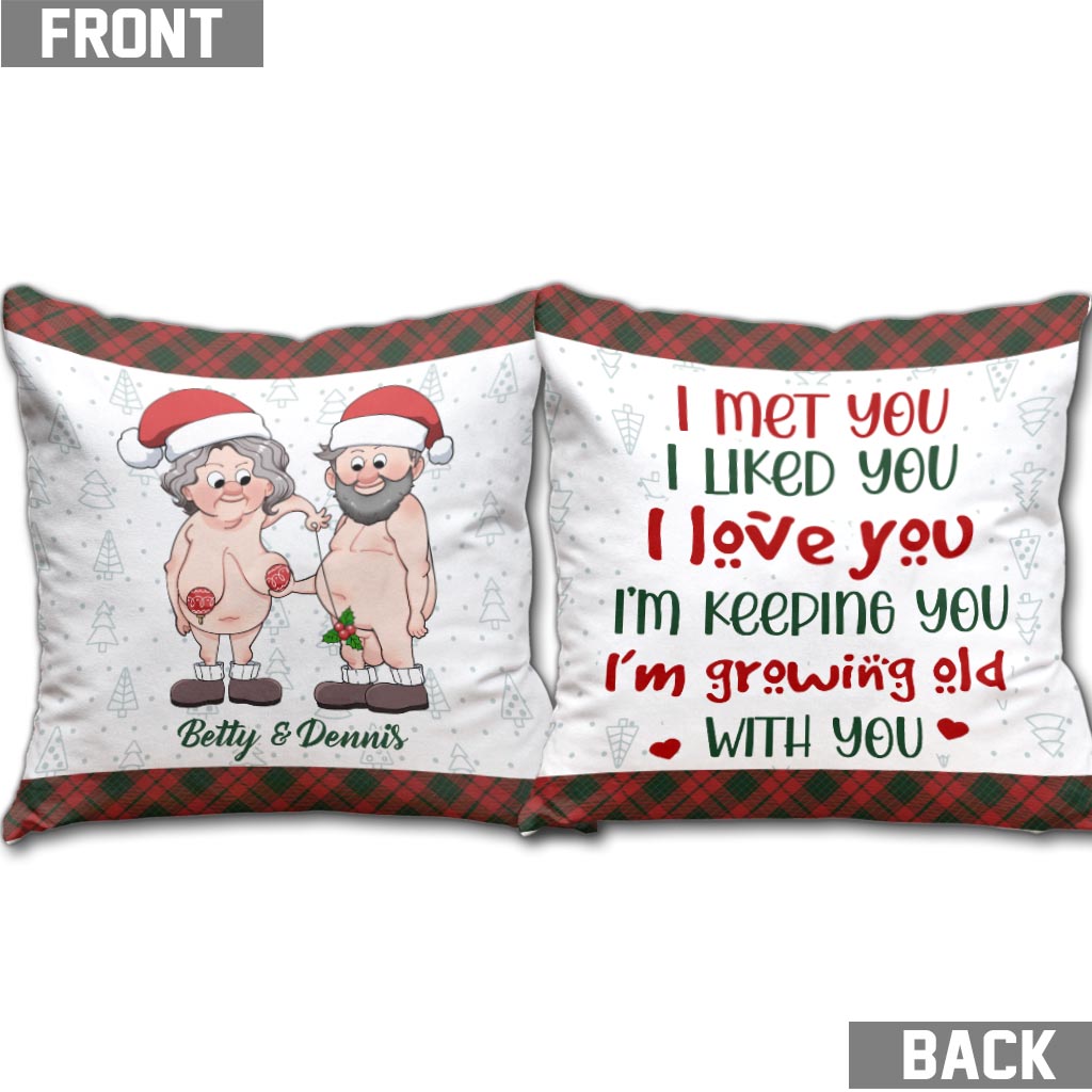 Ich werde mit dir alt – Geschenk für Freund/Freundin – Personalisiertes Dekokissen